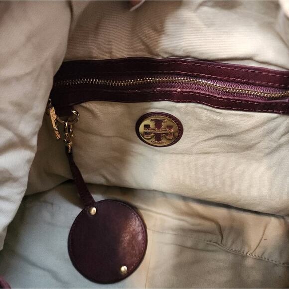 TORY BURCH BURGANDY HOBO BAG - Picture 16 of 16